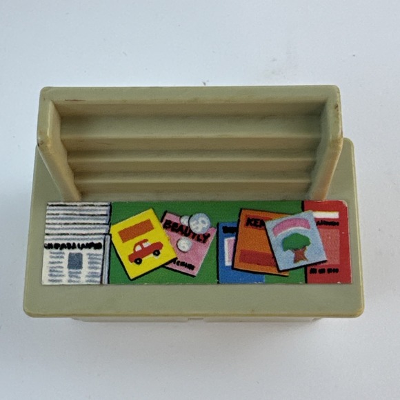 Vintage 1970s Fisher Price Little People‎ Sesame Street News Stand Plastic - Picture 2 of 8